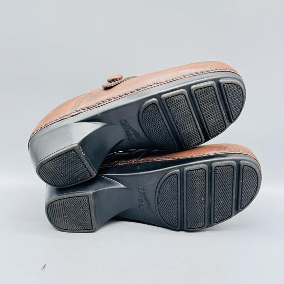 Dansko Shoes Women 8.5 Brown Leather Mary Jane Classic Clog Mule Slip On Comfort - Picture 8 of 11